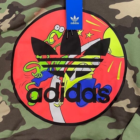 Adidas Originals x Jeremy Scott Mens size Medium Camouflage Hoodie H53373 New - Picture 4 of 11